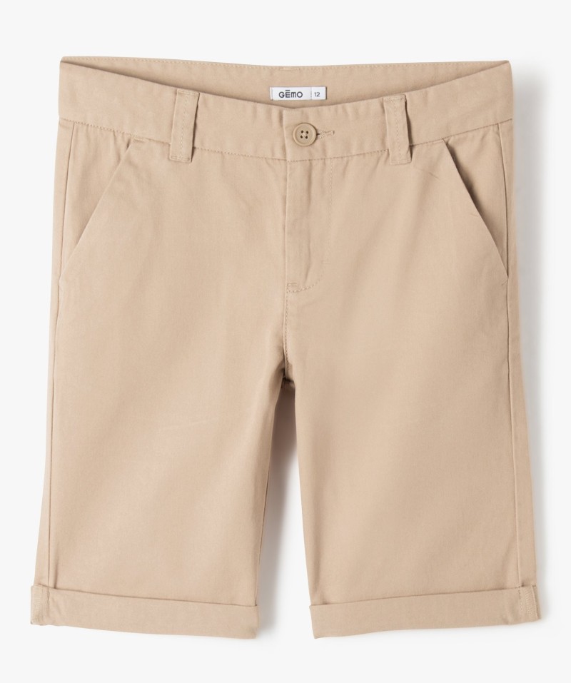 Bermuda coupe chino regular en toile de coton garçon[MISSING]